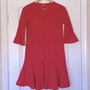 Coral bell sleeves dress